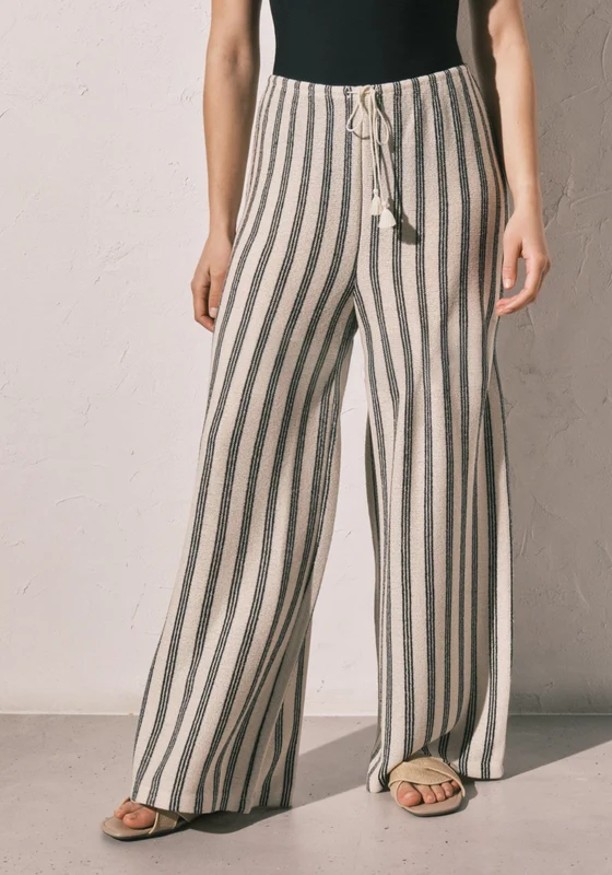 Striped Long Pyjama Bottoms - Blue Medium Blue / M