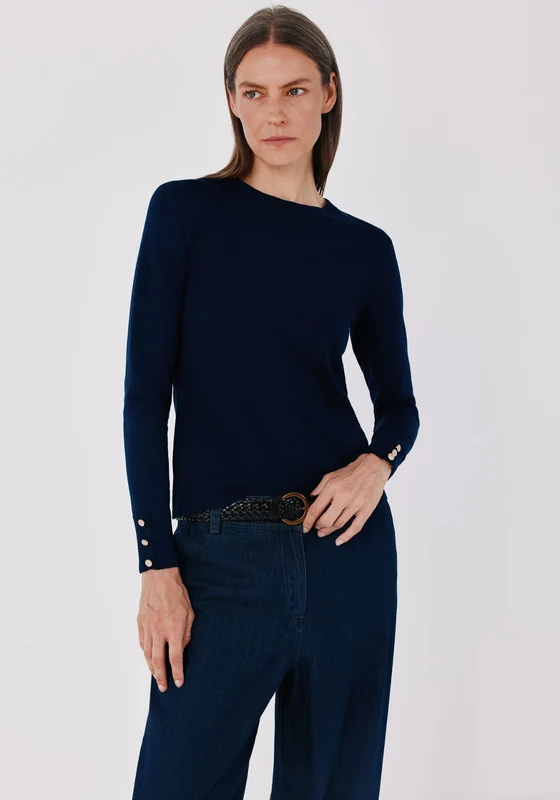 Cosy Crew Neck Sweater - Navy Navy / XL