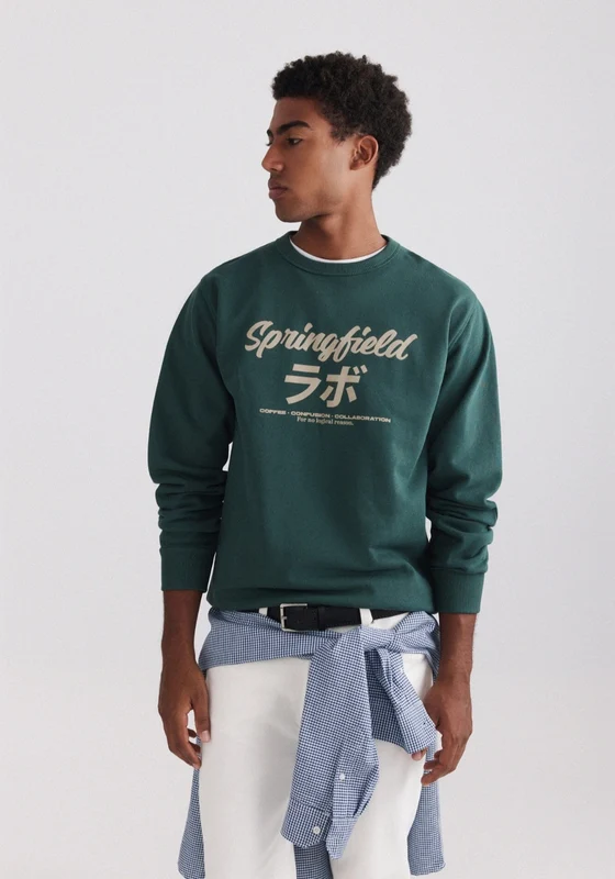 Graphic Sweatshirt - Green Green / L