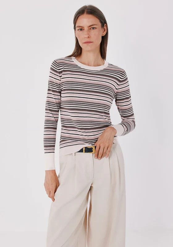 Lurex Striped Knit Jumper - Multicoloured Multicoloured / S