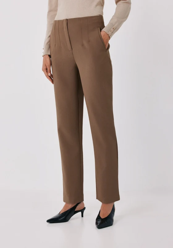 Tailored Slim Fit Trousers - Beige Beige / 38
