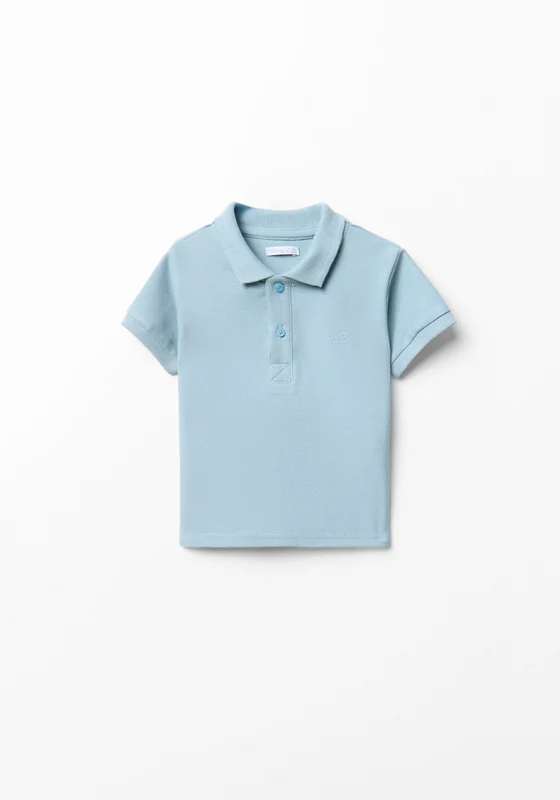 Solid Colour Polo Shirt - Blue Turquoise / 9m