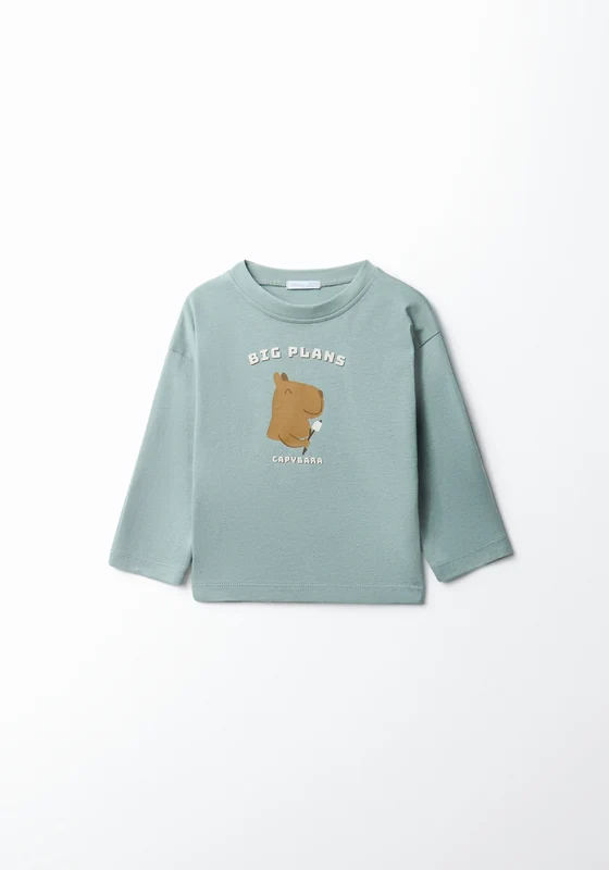 Capybara T-Shirt - Green Light Green / 36m