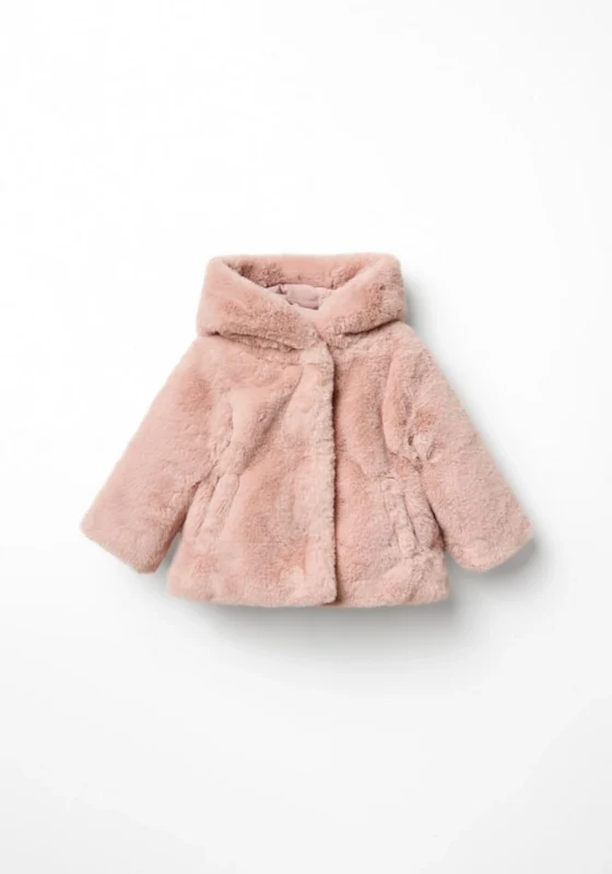 Faux Fur Coat - Pink Light Pink / 24m