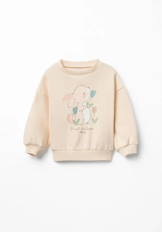 Bunny Sweatshirt - Cream Ivory Cream Ivory / 24m