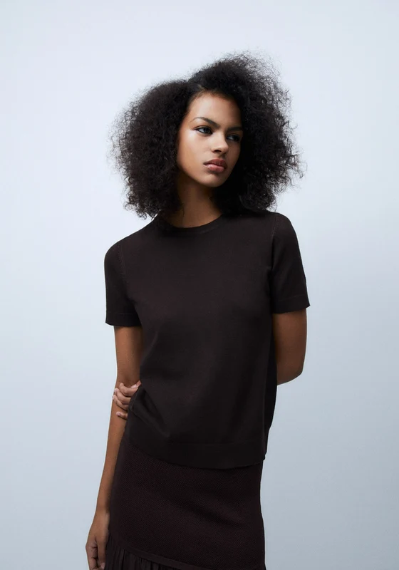 Knitted Sweater - Brown Chocolate / S