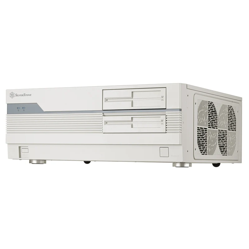 Silverstone SST-FLP01W Retro-inspired HTPC ATX Case (no PSU) Centre Com