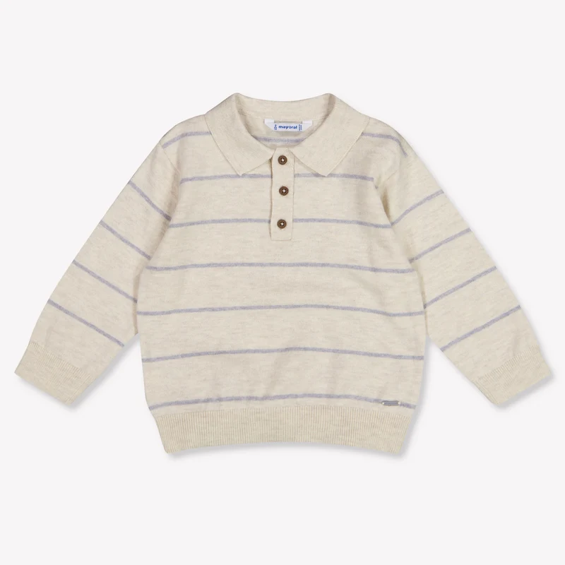 Mayoral Baby Jongens Trui In Off White 6 Maanden