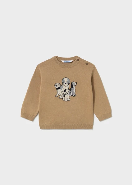 Mayoral pulover baieti intarsia 12-48 luni Cookie vigoré cu catelusi 2 ani