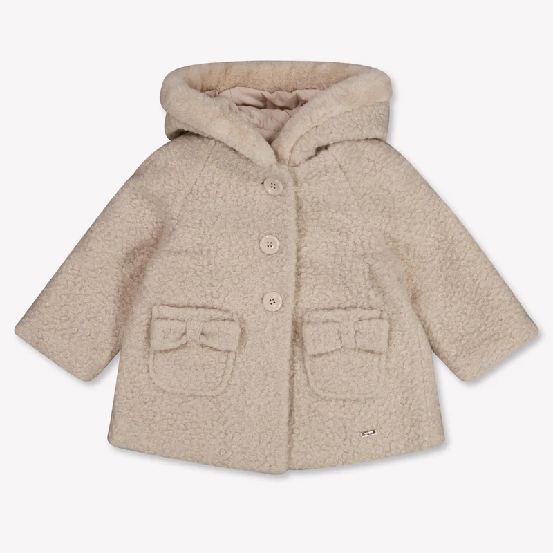 Mayoral Baby Meisjes Winterjas In Licht Beige 6 Maanden