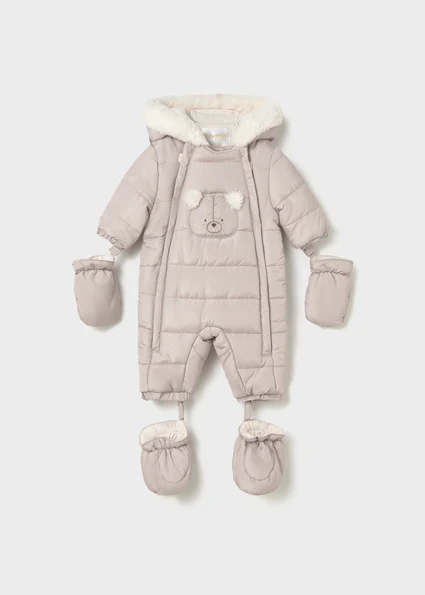 Mayoral overal baieti cu manusi botosei si gluga cu blanita 0-18 luni Frappe 18 luni