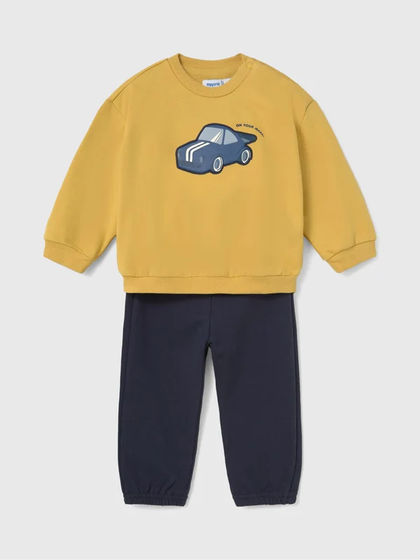 Mayoral Baby Boys' Graphic Tracksuit Set 2 / 034 CUSTARDS
