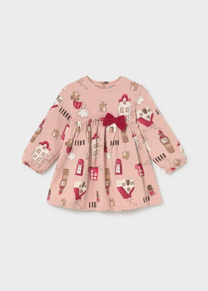 Mayoral rochie fete cu funda si imprimeu 12-48 luni Petisui 2 ani