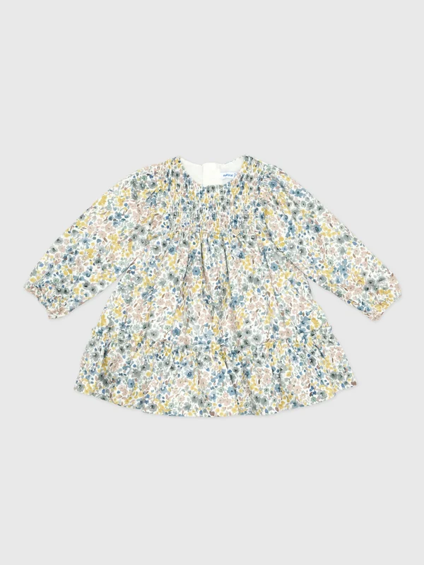 Mayoral Baby Girls' Printed Velvet Dress 9M / ANISE