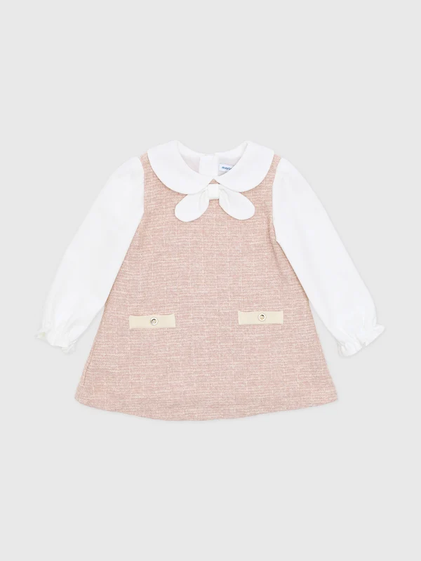 Mayoral Baby Girls' Tweed Knit Combo Dress 9M / PETISUI
