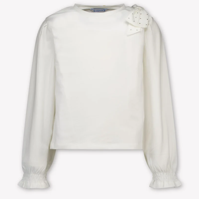 Mayoral Kinder Meisjes T-Shirt In Off White 3 Jaar