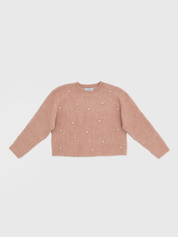 Mayoral Girls' Pearl Knit Sweater 3 / H QUARTZ