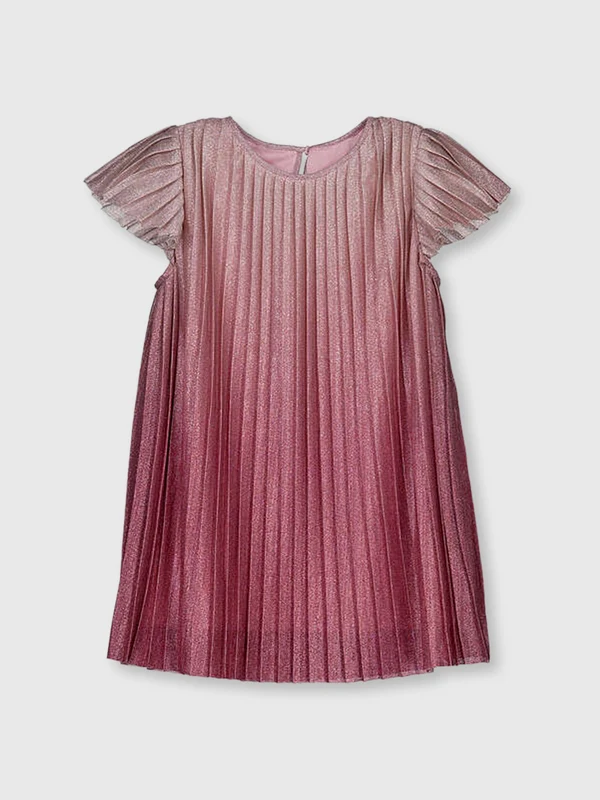 Mayoral Girls' Degrade Pleated Dress 7 / RASPBERRY