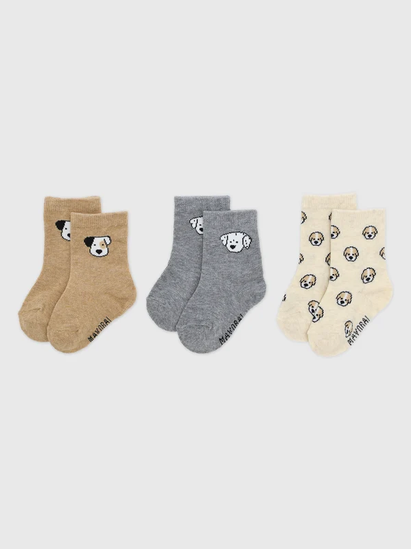 Mayoral Baby Boys' 3-Pack Pattern Socks 2 / 084 FOG