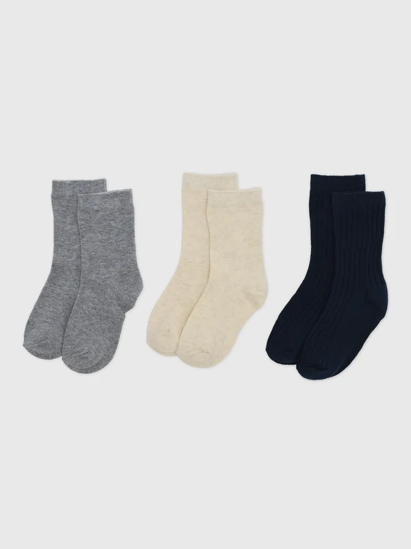Mayoral Boys' 3-Pack Solid Socks 4 / BLUE