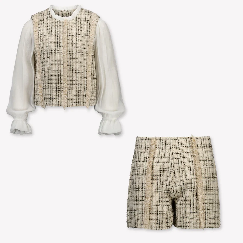 Abel & Lula Kinder Meisjes Setje In Beige 12 Jaar