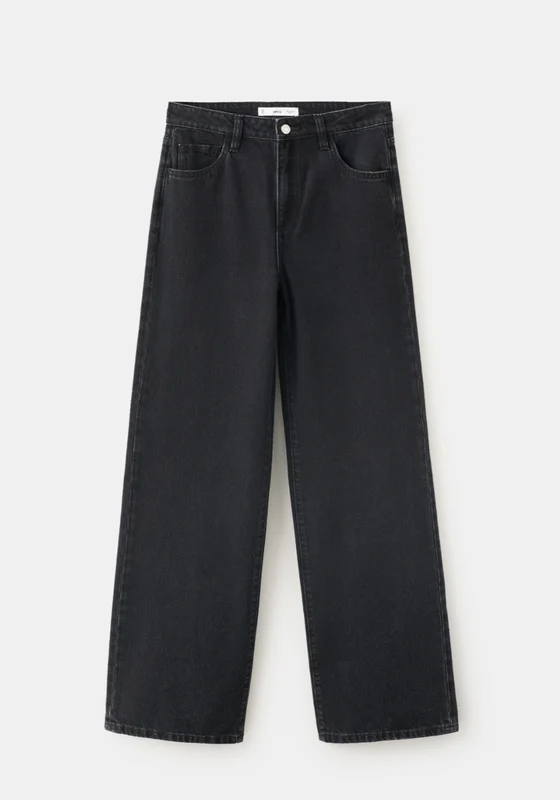 Danila High-Waisted Wide Leg Jeans - Denim Grey Open Gray / 40