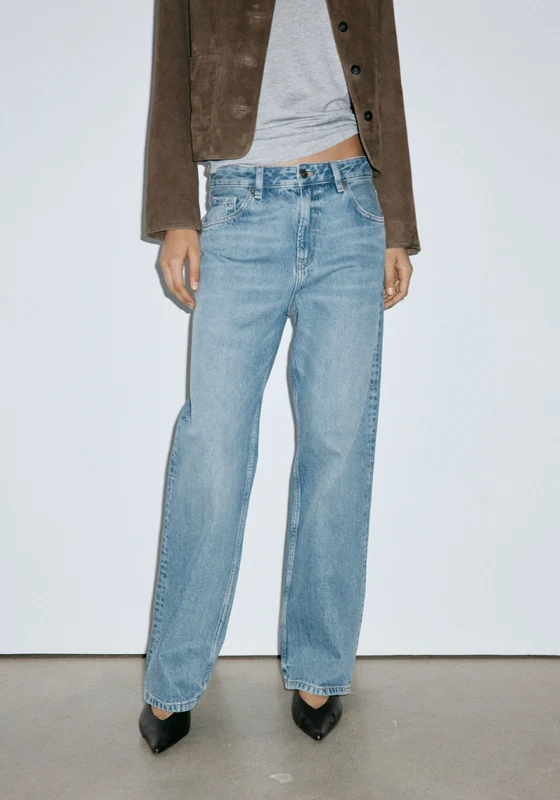Miami Medium Rise Straight Fit Jeans - Denim Blue Open Blue / 42