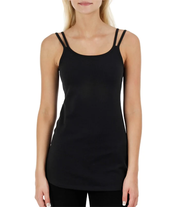 Beyond Yoga Women's Long Double Strap Cami Black / S