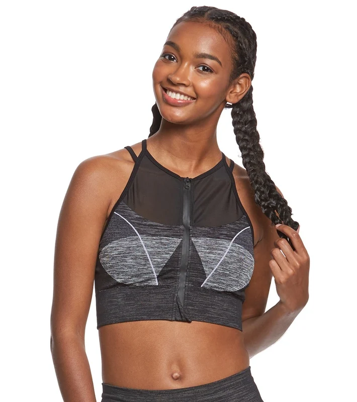 Blanc Noir Linear Yoga Sports Bra Heather Grey/Black / S