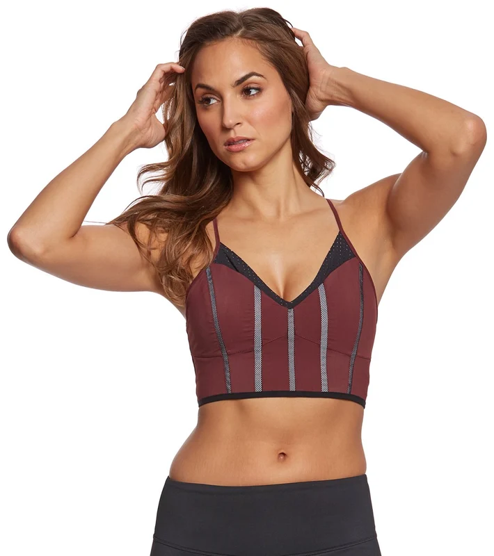 Blanc Noir Nightfall Yoga Crop Top Black Cherry / M