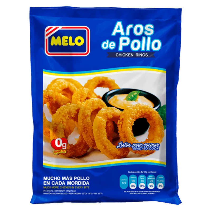 Aros de Pollo Melo|340g Aros de Pollo Melo 340g