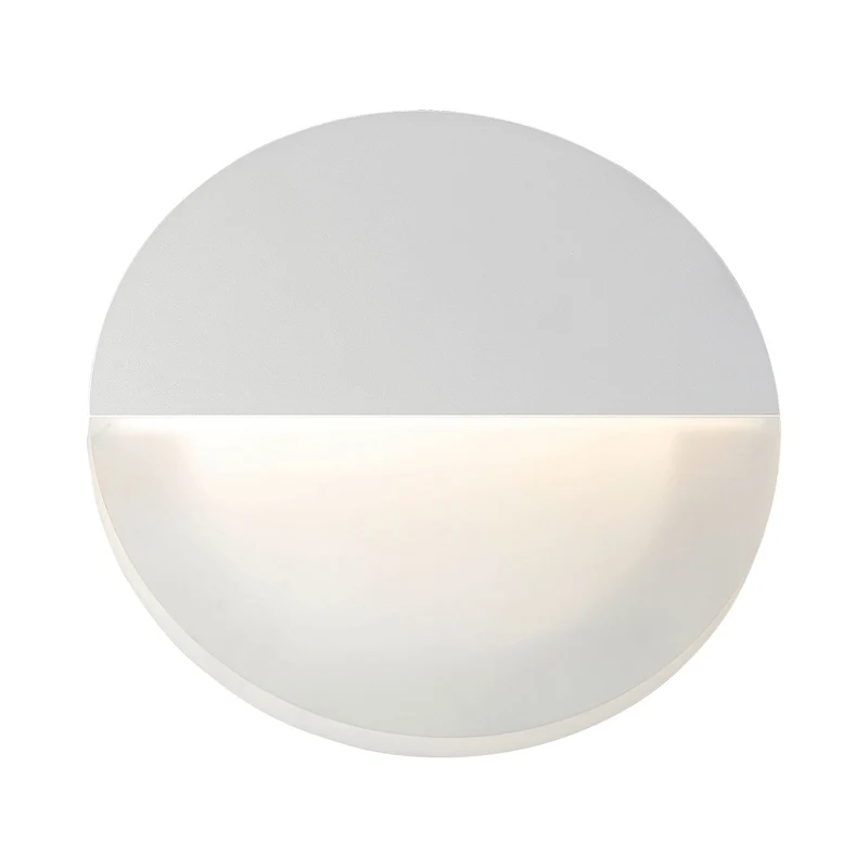 Alumilux Glow Round Outdoor LED Wall Light White