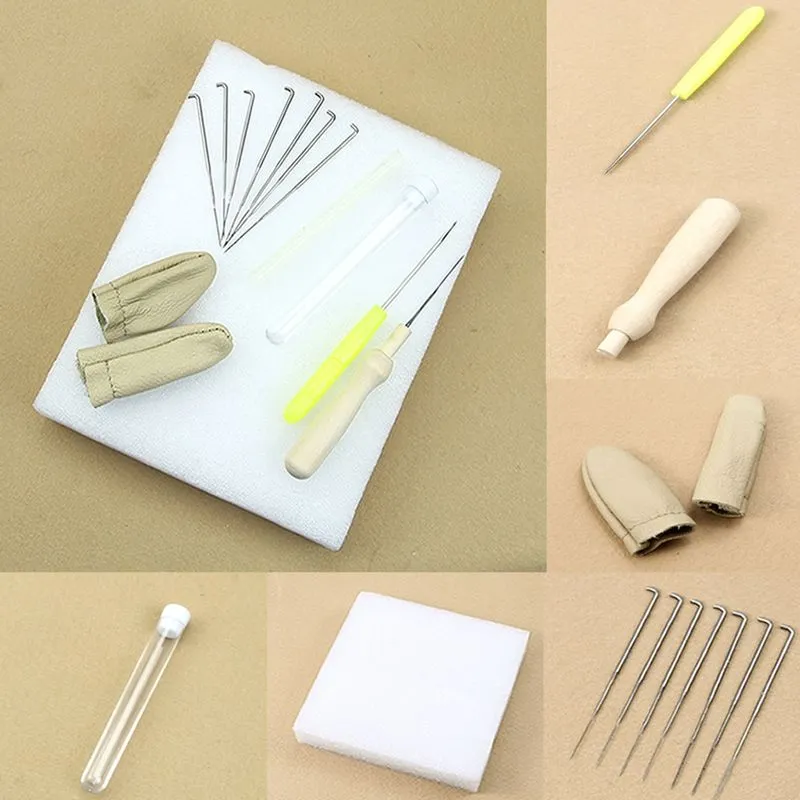 Kit Inicial De Feltragem Com Agulhas Wool Felt Tools Mat + Access
