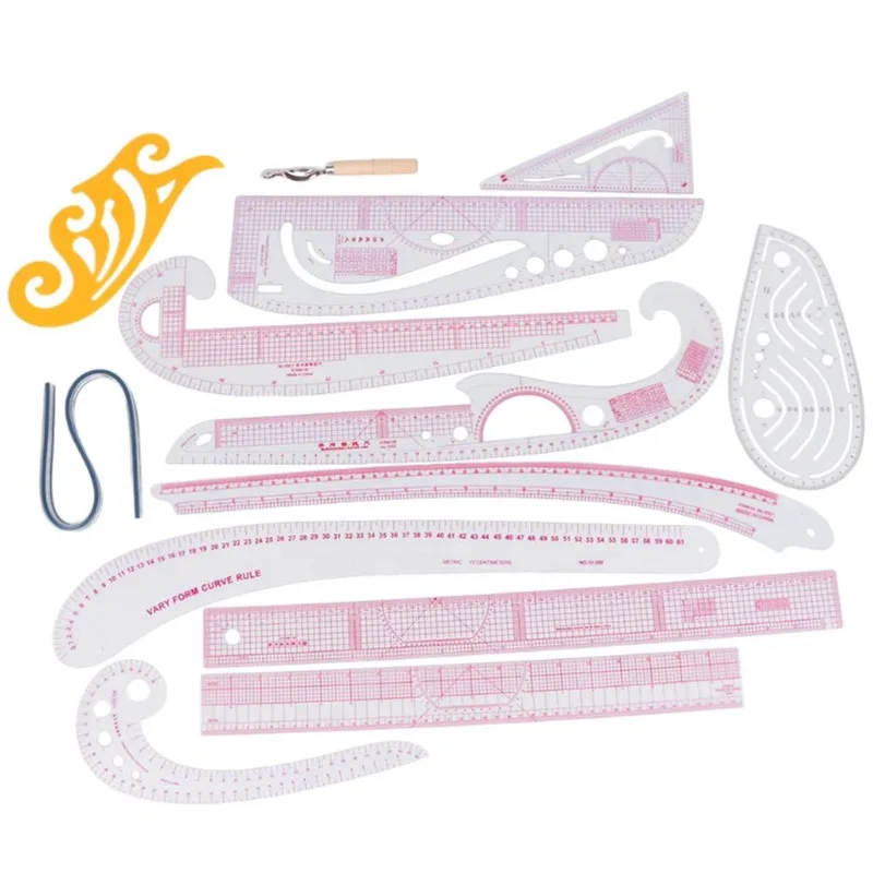 Conjunto De Réguas De Costura French Curve, 13 Peças Para Confecção De Roupas