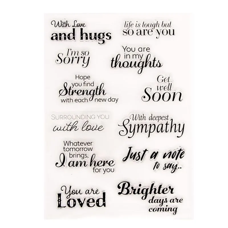Selo Transparente De Silicone Blessing Words Transparent Seal