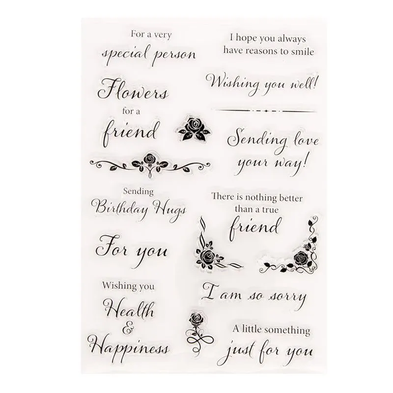Abraços De Aniversário Clear Stamp Para Você, Álbum De Recortes De Silicone