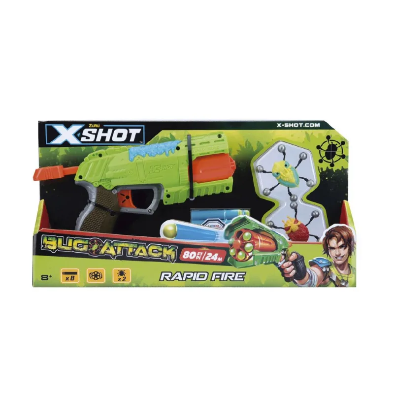 Lanzador X-shot bug attack rapid fire Zuru 1 u.