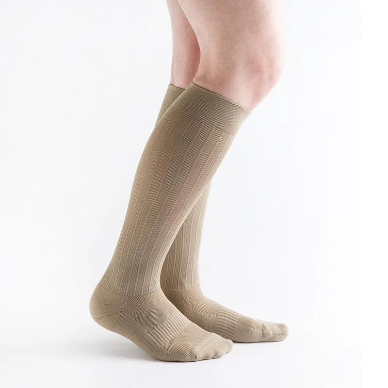VenActive Men's Cushion Rib 15-20 mmHg Compression Sock XL / Khaki
