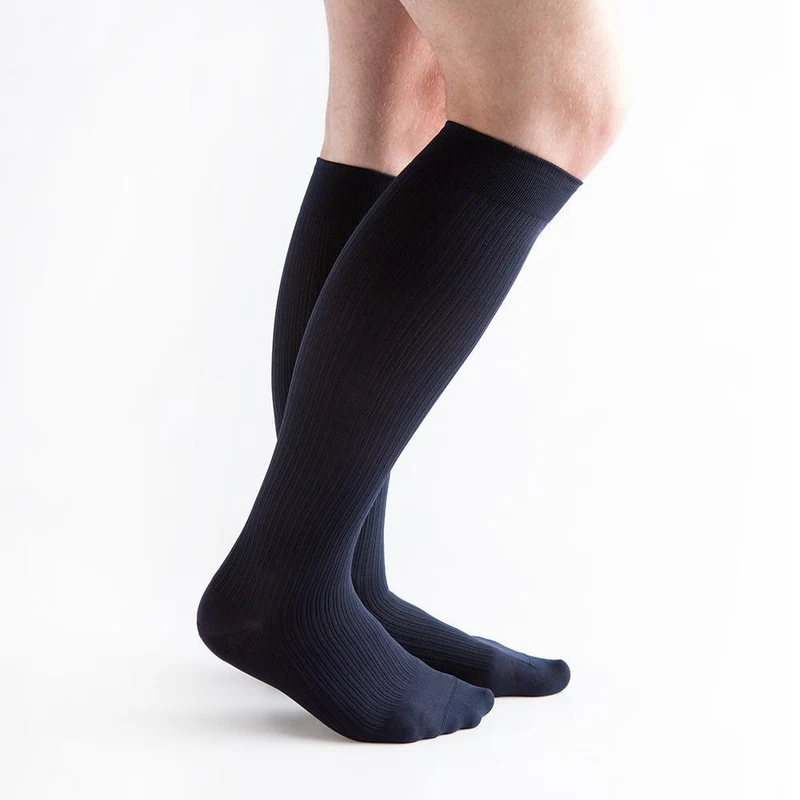 VenActive Men's Classic Rib 20-30 mmHg Compression Sock XL / Navy