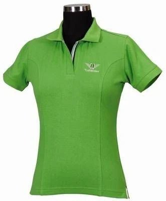 TuffRider Ladies Short Sleeve Polo Shirt Applegreen / 3X
