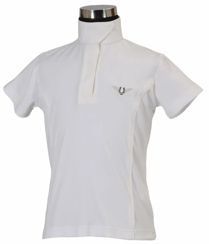 TuffRider Childs Kirby S/S Show Shirt White w/White / Small