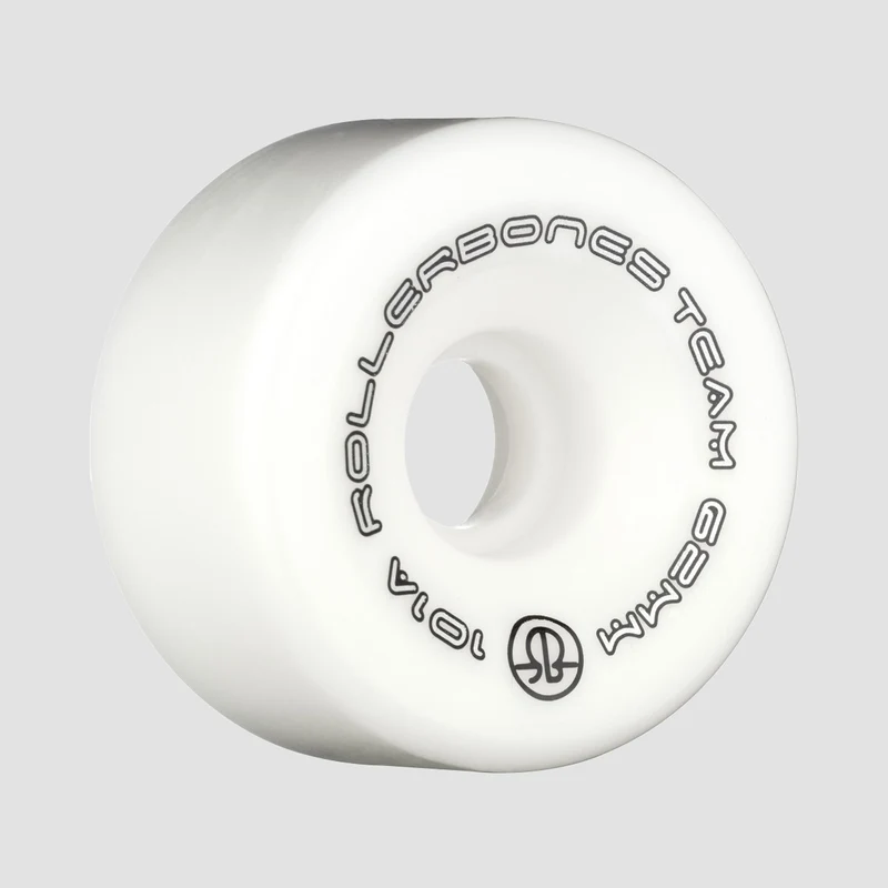 Rollerbones Team Logo 101a Quad Wheels x8 White 62mm 62mm / White