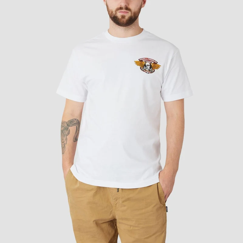 Powell Peralta Winged Ripper T-Shirt White Large / White