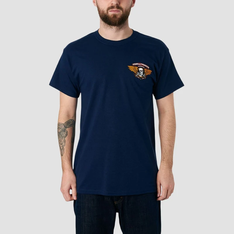 Powell Peralta Winged Ripper T-Shirt Navy XX-Large / Navy