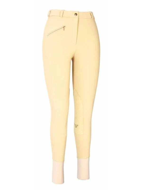 TuffRider Ladies Ribb KP Breeches 24 Gray Light Tan / 36 Regular
