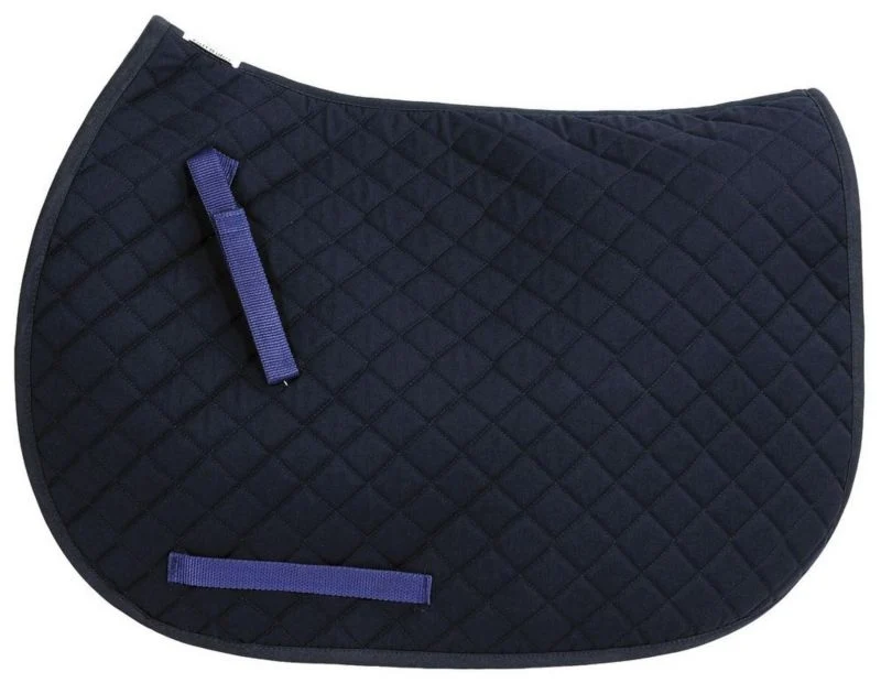 Tuffrider Basic Pony Saddle PadBk/Wh Navy