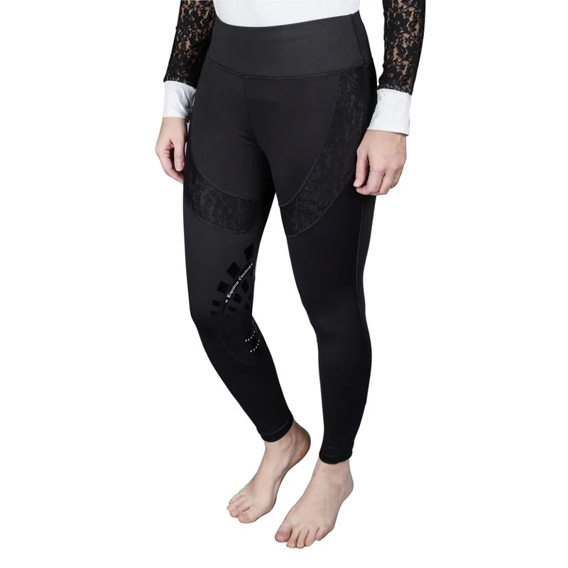 Equine Couture Ladies Spicy Girl Chili Tights Black / Medium