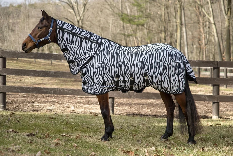 TuffRider Comfy Plus Combo Neck Fly Sheet Zebra / 75
