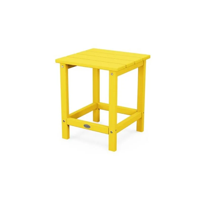 POLYWOOD Long Island Lemon Square Outdoor End Table 15-in W x 15-in L