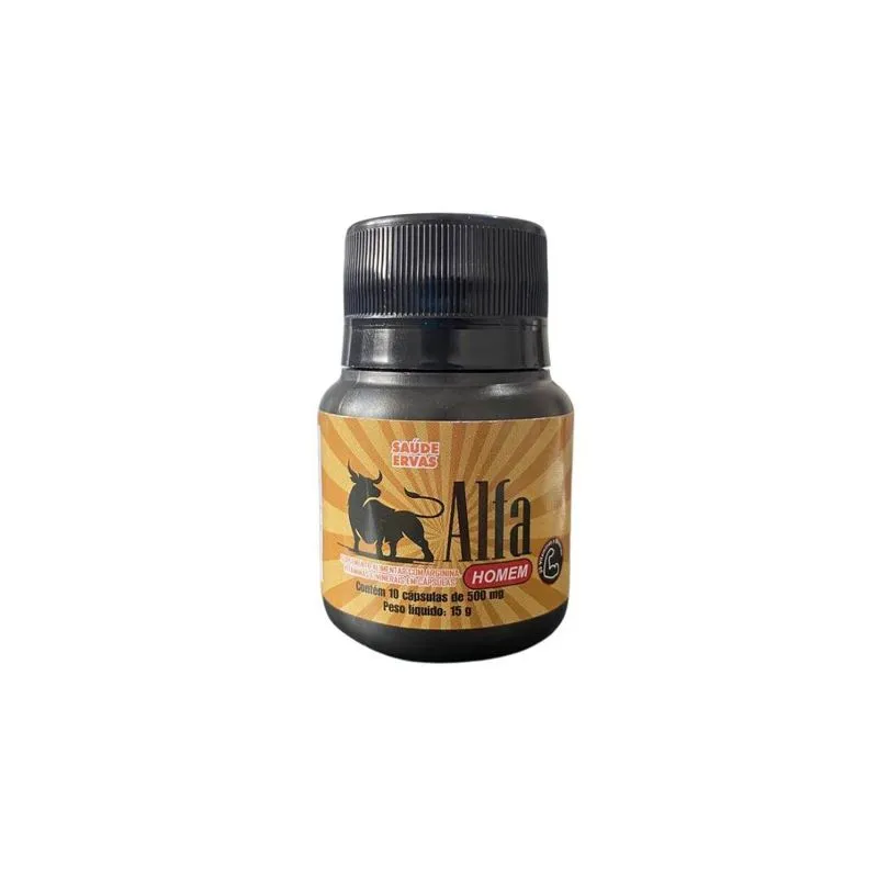 12 Potes Alfa Homem Suplemento 120 Cápsulas -